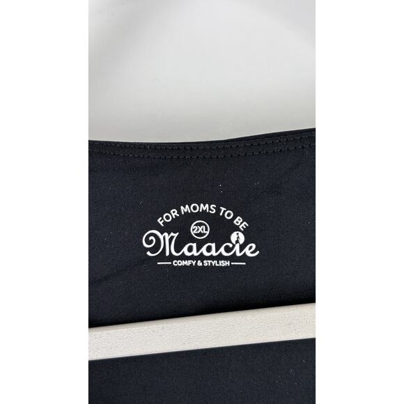 Maacie Maternity Long Sleeve Square Neck Tennis Golf Dresses Size 18 Black New - Picture 7 of 11